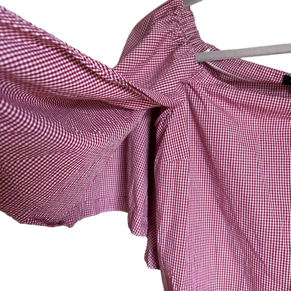 Banana Republic Red White Checked Blouse - Picture 5 of 8
